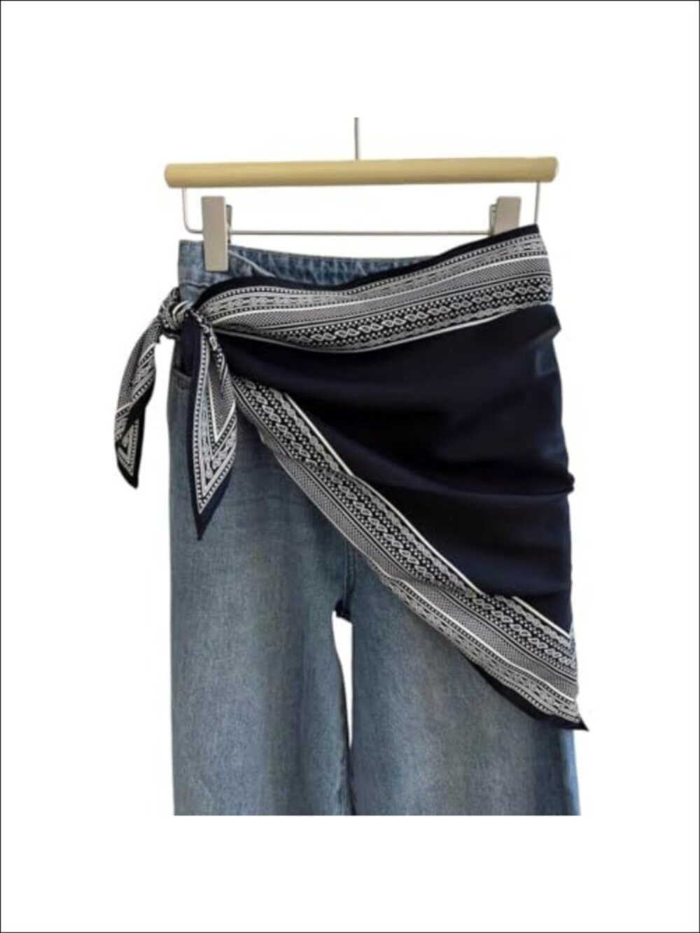 Satin Triangle Scarf Belt Skinny Waist Sash Tie Wrap
